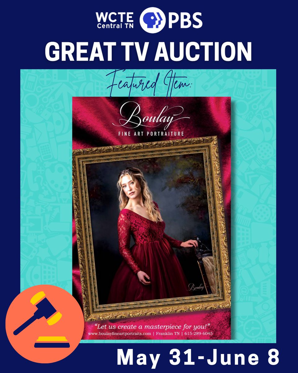 📸 A Portrait to Treasure for a Lifetime Bid now on a fine art portrait session with Boulay Fine Art Portraiture in Franklin, TN — one of the region’s premier studios. Create a timeless keepsake for your family. Register to bid at wcte.org/auction