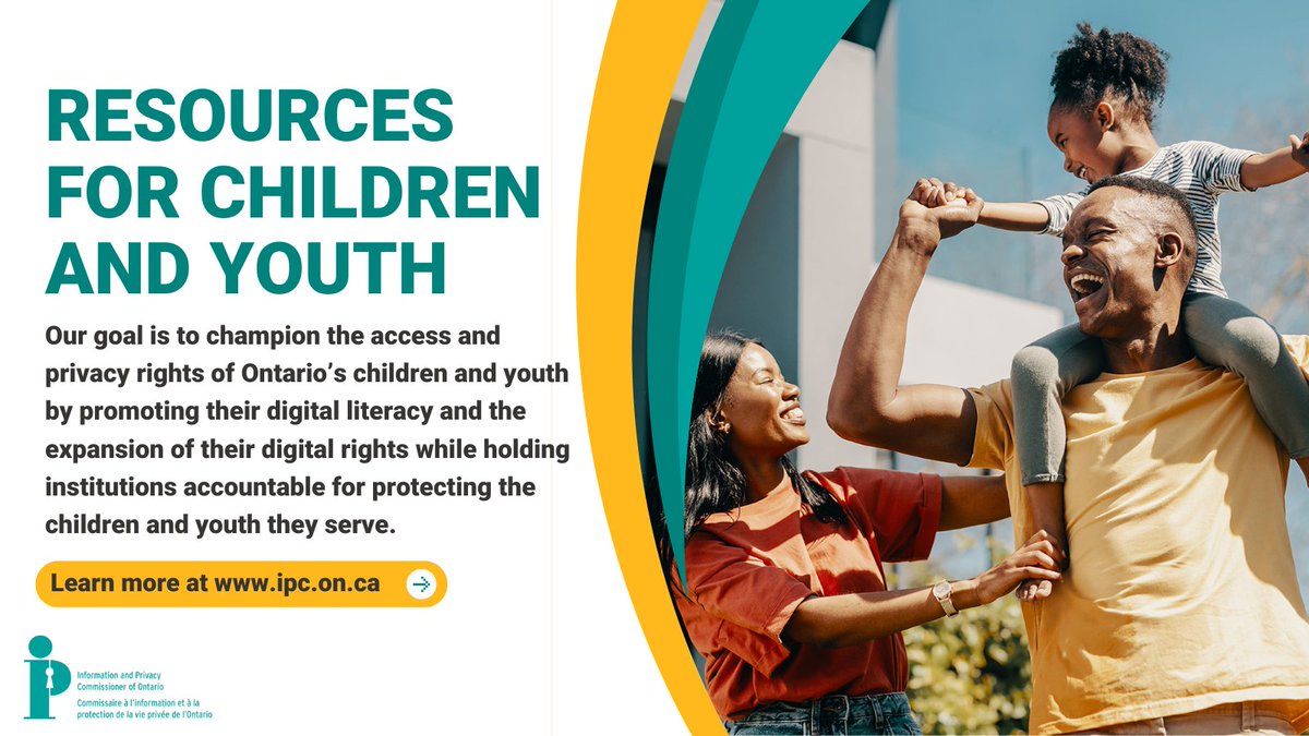Start the conversation about privacy at home! The IPC’s website is filled with resources that help kids and teens protect themselves and educate others. Explore them today and make privacy education a family discussion. ow.ly/GhcM50W2wl1