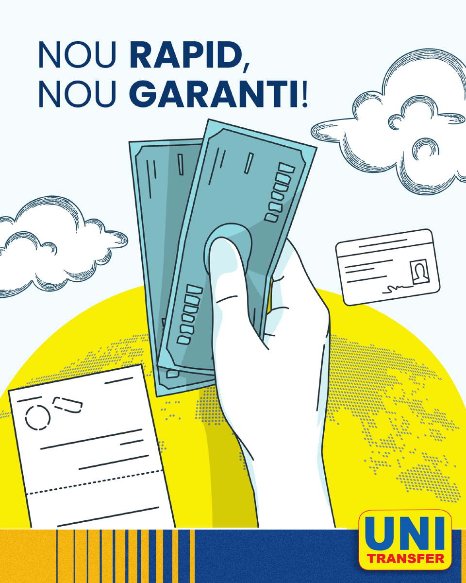 UBHaiti's tweet photo. Pou transfè bay fanmi w yo rive pi rapid, chwazi UniTransfer !
#UnibankHaiti #FaisonsRouteEnsemble #UniTransfer #fanmi #lajan #Ayiti https://t.co/MyDkmFNouG