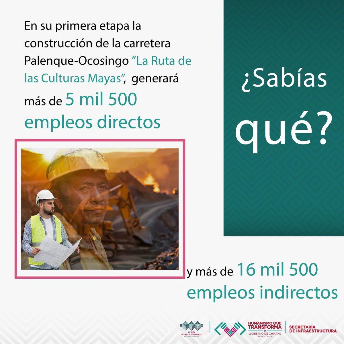 La construcción de la carretera Palenque-Ocosingo traerá beneficios inmediatos para la región.

En esta nueva #EraDeInfraestructura, bajo la directriz de nuestro gobernador Eduardo Ramírez impulsamos acciones que generan bienestar y desarrollo para todas y todos.