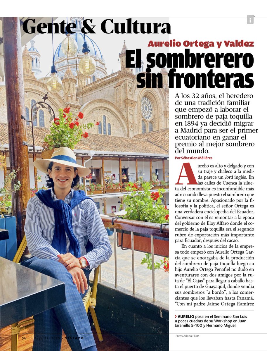 aureliortega's tweet photo. Gracias @revistavistazo por dar voz a esta historia tejida con alma, y a @SbastienMlires1 por retratar con sensibilidad un legado que camina sobre los hombros de artesanos invisibles. Honrado y agradecido.
#SombreroDePajaToquilla #Ecuador #ArteAncestral #HechoAMano https://t.co/pYNUQ9vfol
