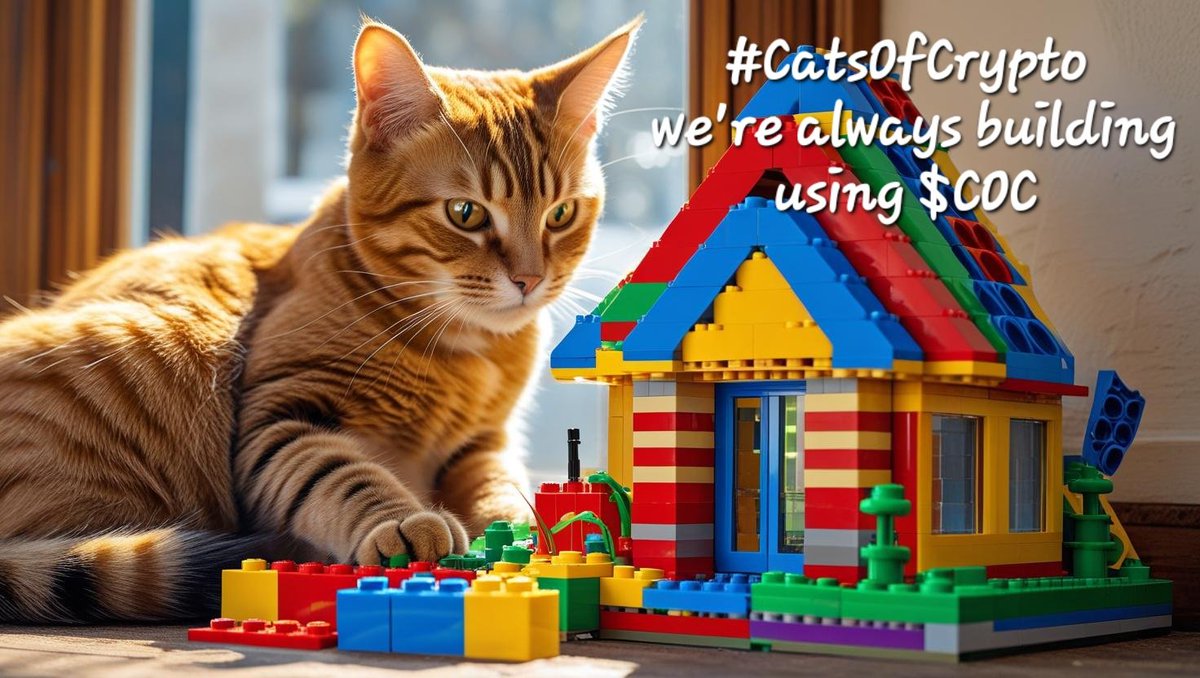CatsOfCrypto9's tweet image. 🐾🏠 Just look at this adorable cat building a colorful LEGO house! 🧱✨ The #CatsOfCrypto community is always creating something amazing with $COC. Keep up the paws-itively fantastic work! 😻💖 #CryptoCreativity #LEGOlove 
Solana CA: 6M8z5Wzmhk93ns6BaQzCuMYvkEpFcx9CDXsgFwK58NPf