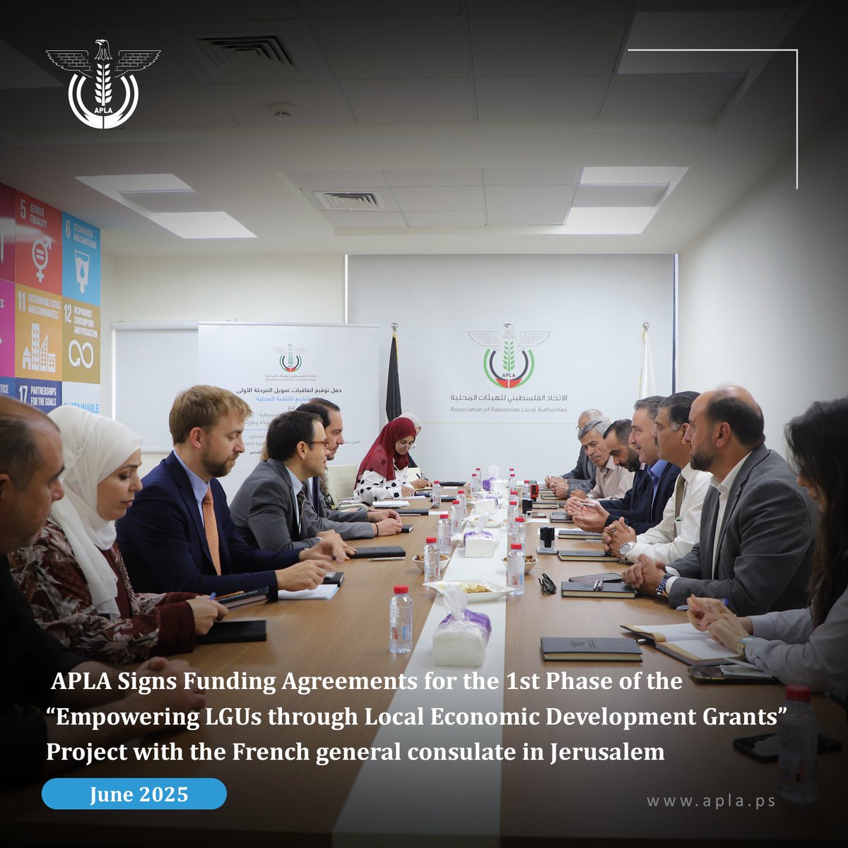 OfApla's tweet image. 🇵🇸🤝🇫🇷 APLA signs funding agreements with 4 LGUs under the #LocalEconomicDevelopment Grants project, with support from the French Consulate in Jerusalem. A step toward stronger municipal leadership, decentralized cooperation, and real impact on the ground.
🔗…