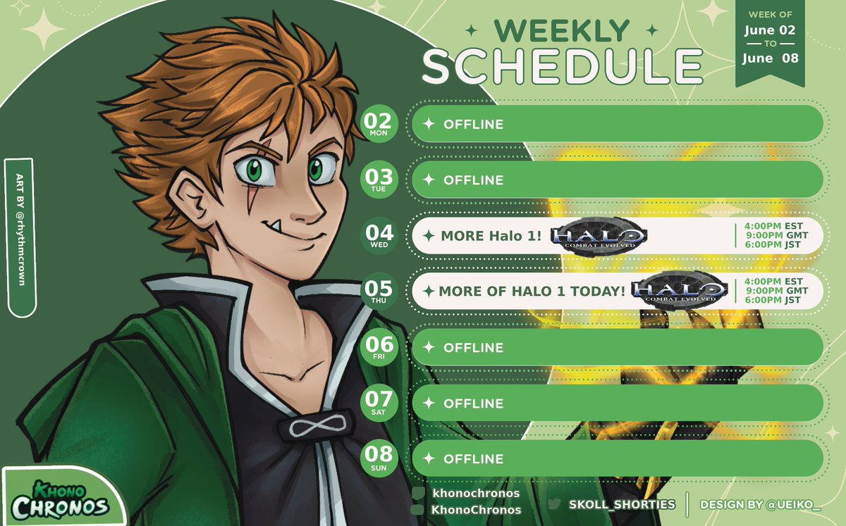 Schedule for this week! Halo stuff!

Aaaaaaaaaaand *next week* is my b-day so look forward to the fun stuff I've got planned. Or attempted to have planned for that!