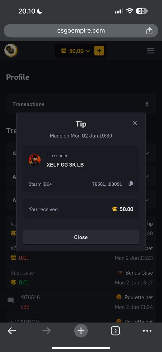 Safe to say using code XELF paid off! Huge w check him out new leaderboard coming soon too!
