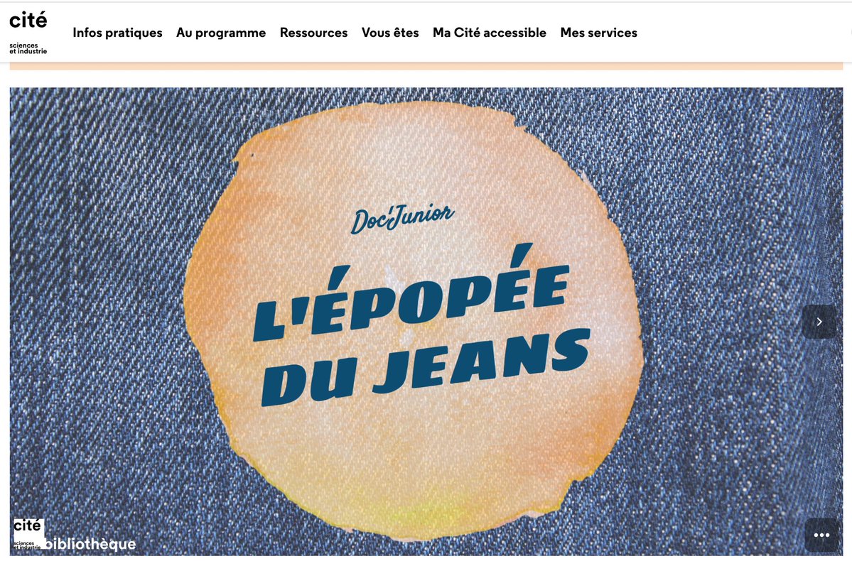 éduscol HDA (@eduscol_hda) on Twitter photo 🌿 #MardiEDD | Dans le cadre de l'exposition "JEAN "<a href="/citedessciences/">Cité des sciences et de l'industrie</a> un Doc'Junior pour le #cycle4. ❓Quel est l'origine de ce vêtement, sa fabrication, son succès, et quels sont les problèmes environnementaux ? À retrouver dans l'actualité <a href="/eduscol_HDA/">éduscol HDA</a> 👉
cite-sciences.fr/fr/au-programm… 🌿 #MardiEDD | Dans le cadre de l'exposition "JEAN "<a href="/citedessciences/">Cité des sciences et de l'industrie</a> un Doc'Junior pour le #cycle4. ❓Quel est l'origine de ce vêtement, sa fabrication, son succès, et quels sont les problèmes environnementaux ? À retrouver dans l'actualité <a href="/eduscol_HDA/">éduscol HDA</a> 👉
cite-sciences.fr/fr/au-programm…