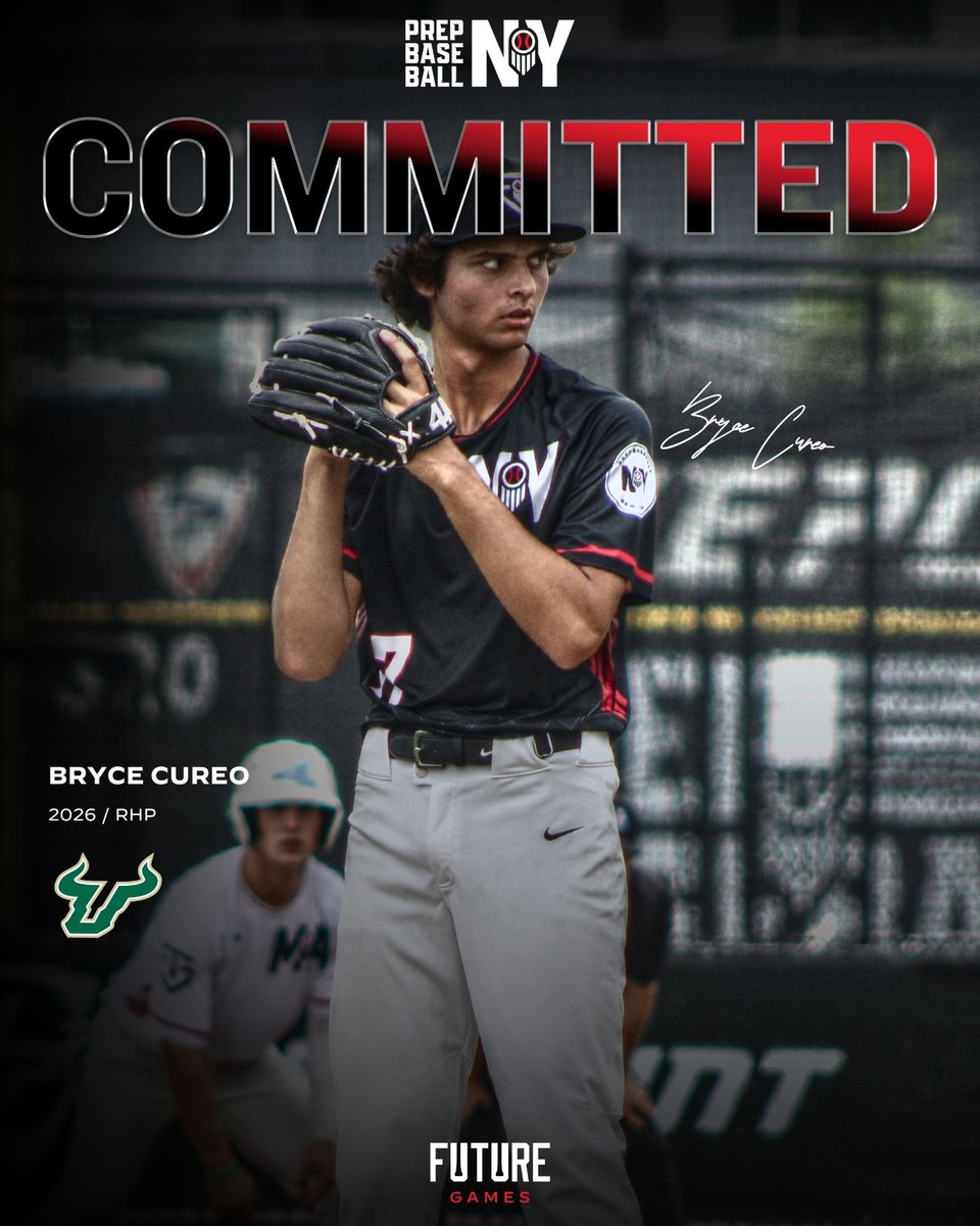 Prep Baseball New York (@prepbaseballny) on Twitter photo ๐จCommitment Watch๐จ
โ26 RHP Bryce Cureo (TNXL Academy) has committed to <a href="/USFBaseball/">USF Baseball</a>
Cureo is the 8th Team NY commit from the 2024 <a href="/prepbaseball/">Prep Baseball</a> Future Games.
#PBFG2024 #pbrfamily #congrats ๐จCommitment Watch๐จ
โ26 RHP Bryce Cureo (TNXL Academy) has committed to <a href="/USFBaseball/">USF Baseball</a>
Cureo is the 8th Team NY commit from the 2024 <a href="/prepbaseball/">Prep Baseball</a> Future Games.
#PBFG2024 #pbrfamily #congrats