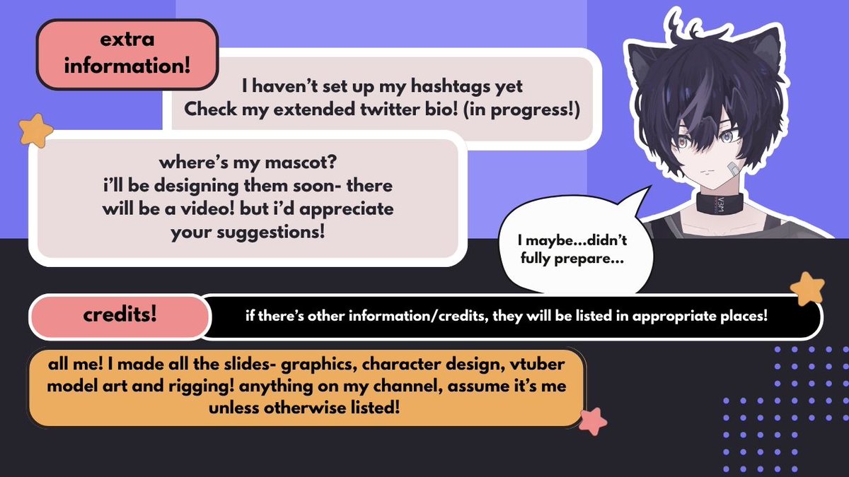 V3M_vem's tweet photo. some slides from my vtuber debut video! I'll be active and streaming/making content properly very soon! https://t.co/Hu67t04ZA4