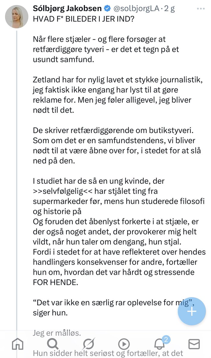 Forestil dig at du i et interview fortæller, at du som 18-årig stjal en juice, hvorefter en politiker fra et parti, hvis velbjærgede formand fuskede sig til 30.000 pr. år af skatteborgernes penge og en gratis lejlighed i København, hænger dig ud og kommer med en moralsk opsang …