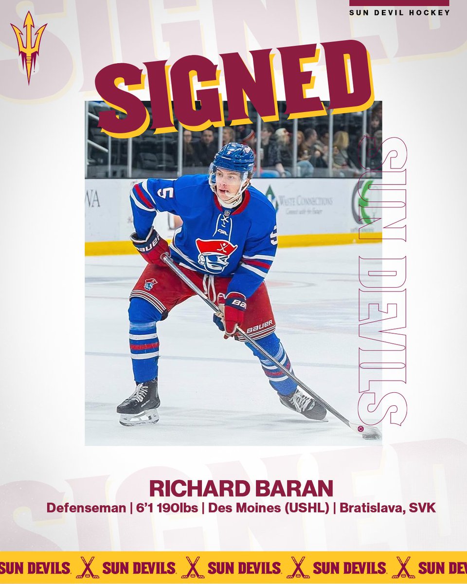 Meet the rookies 🔱

Richie joins the Sun Devils after playing for Des Moines (USHL) for one season. The last two seasons he was selected to play for the Slovakian National Team at the World Juniors #BeTheTradition