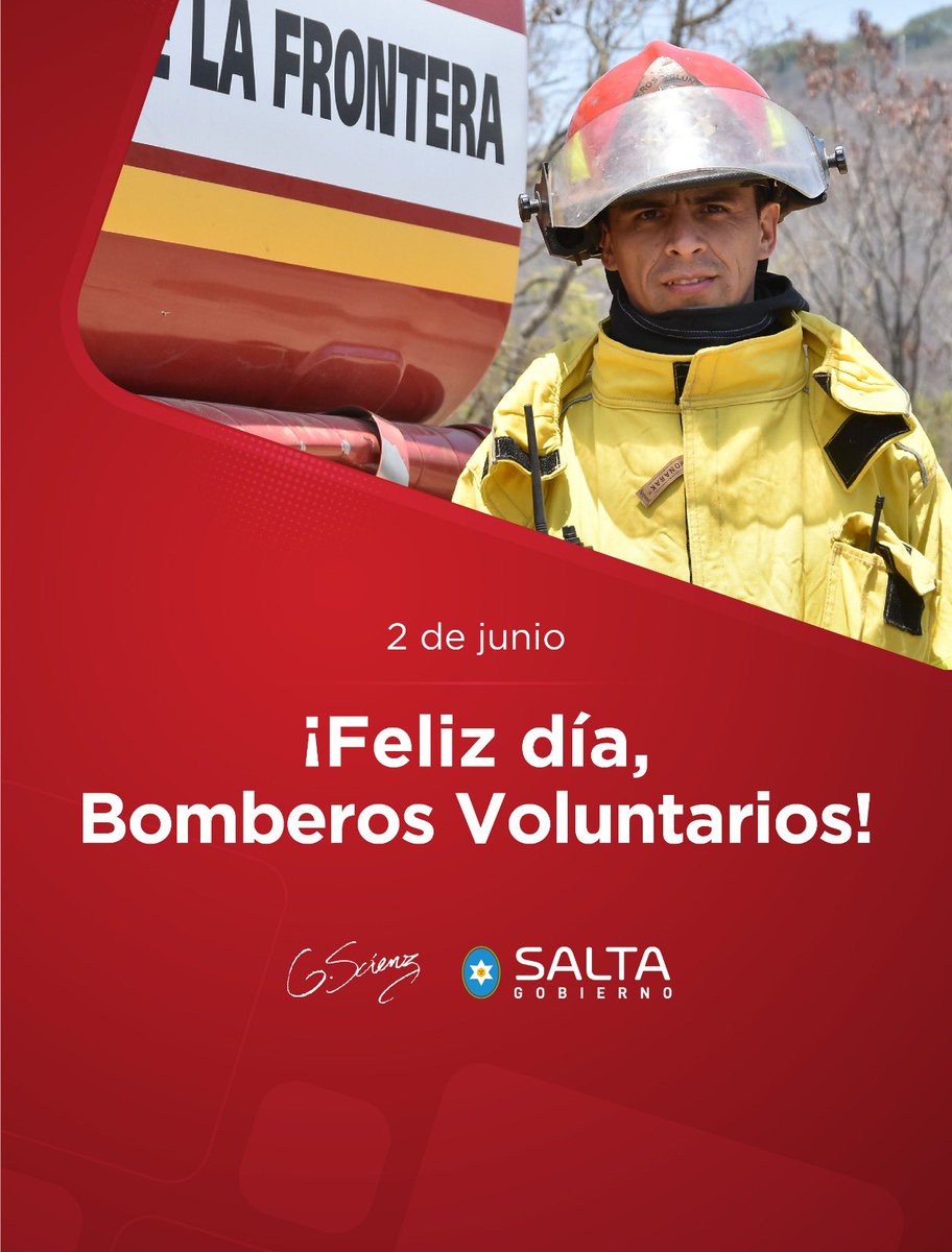 GustavoSaenzOK's tweet photo. En el Día del Bombero Voluntario, mi más profundo agradecimiento a quienes arriesgan su vida, de forma desinteresada, para salvar la nuestra.

Héroes al servicio de los demás que, con valentía, entrega y un compromiso inquebrantable, protegen a nuestras comunidades y también a nuestros recursos naturales.

¡GRACIAS! ¡FELIZ DÍA! 🤲🏻♥️