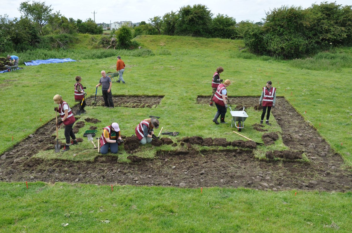 'And we're off!' Excavation at Rathgurreen Ringfort, Co. Galway got off to a great start today - with the rain holding off until the very end of the day. Lewis even found a stone axe!
