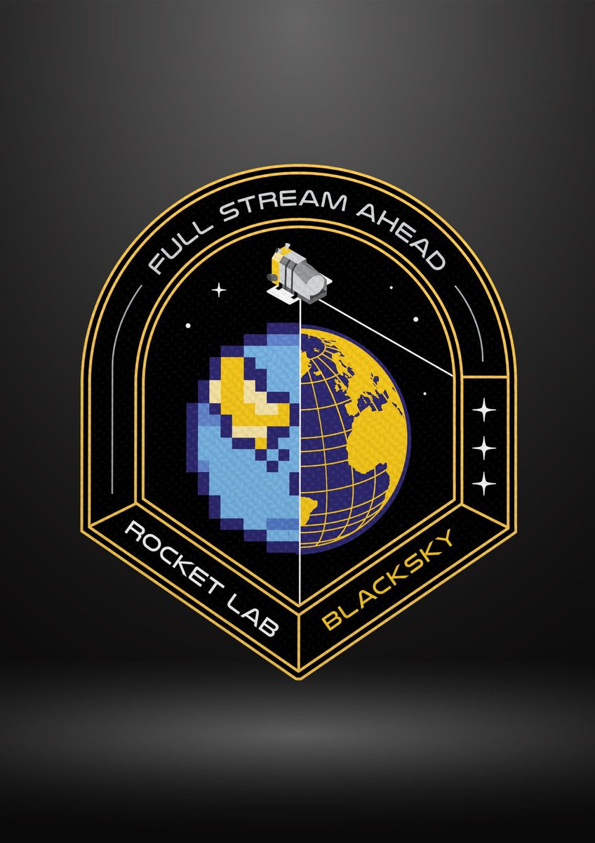 SpaceNosey's tweet image. En unas horas @RocketLab lanzará un satélite Gen-3 capaz de tomar imágenes de la Tierra de hasta 35cm de resolución.

Como siempre, Rocket Lab no decepciona con los parches de sus misiones.

#Gen3 @BlackSky_Inc