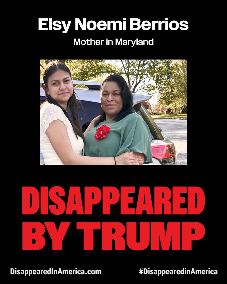 Would you want your mother taken without cause or due process? Noemi Berrios is a mom, a worker, an asylum seeker. ICE must grant her a day in court. #DisappearedInAmerica #AbductedByTrump

Visit theimmigrationhub.shorthandstories.com/disappeared-in… for more