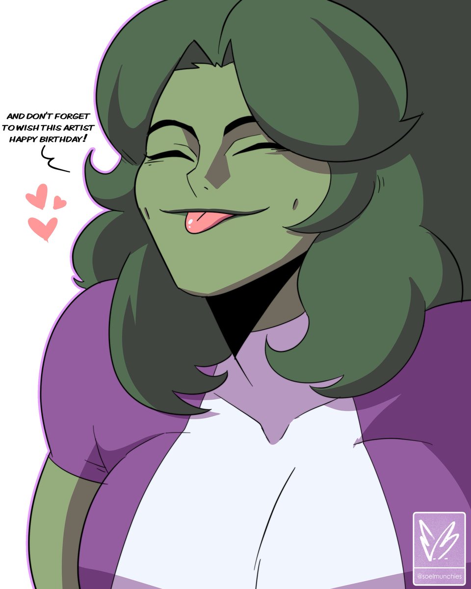Shulkie bday doodle 💚💜 #MarvelFanart #shehulk