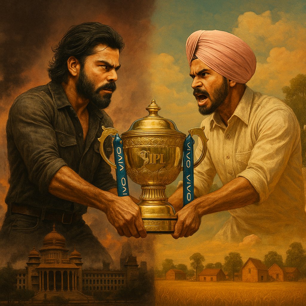 RCB's fire meets Punjab's roar! Who takes the IPL trophy? 🔥🦁 #IPLFinal #RCBvsPBKS