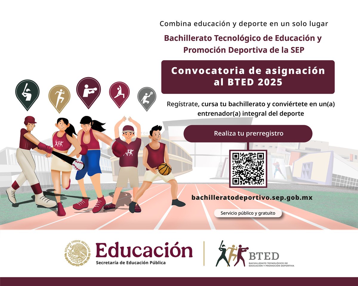 🧠 Cuerpo sano, mente fuerte. Estudia Fisioterapia y haz carrera en el mundo deportivo con el BTED.

bachilleratodeportivo.sep.gob.mx/convocatorias