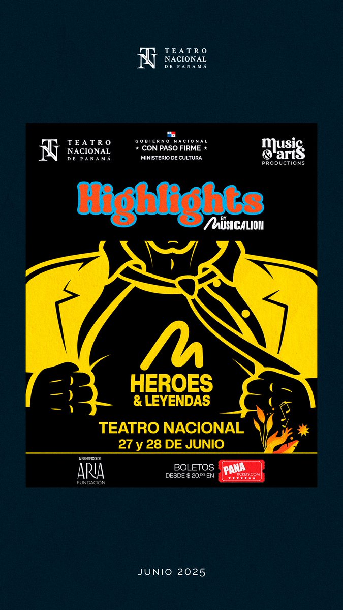 2/3 -19 al 28 de junio | El Patronato del Teatro Nacional y Music and Arts presentan:
MUSICALION HIGHLIGHTS

-19 al 20 de junio | DISCO FEVER FOREVER | CONCIERTO