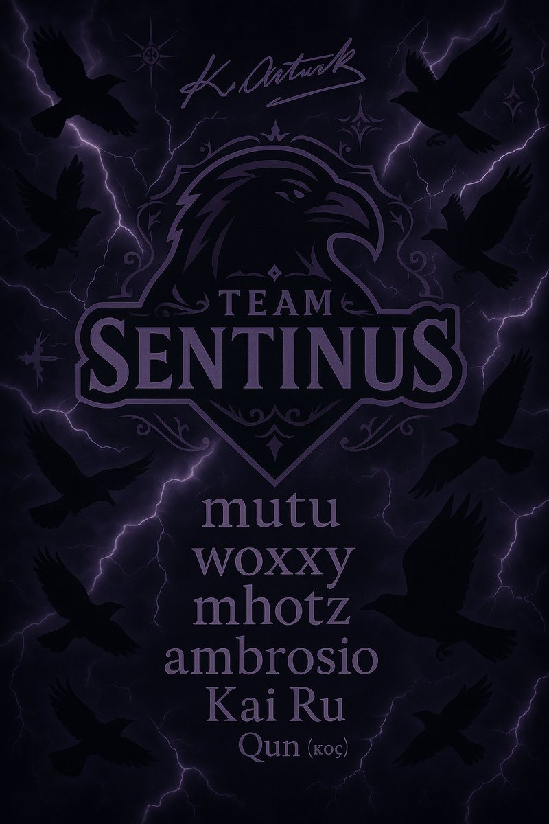 RESMİ DUYURU  

Yeni VALORANT takımımız SENTINUS sahneye çıkıyor! 
  
Kadromuz: 
・mutu
・woxxy
・mhotz
・ambrosio
・Kâi Ru
 🧠Koç: QUN  

Karga uçtuysa sessizlik bitmiştir.
Takipte kalın, bu sadece başlangıç. 
#Sentinus #VALORANT