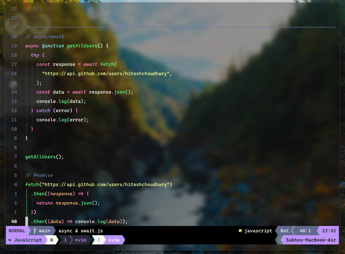 samytarry's tweet photo. I was planning to start React last month, but I decided to switch to Vim instead. I ended up spending the whole month setting up LazyVim, installing plugins, and getting comfortable with the terminal.

Hopefully, that month won’t end up being a waste.

#vim #lazyvim https://t.co/Wl7b7zENWl