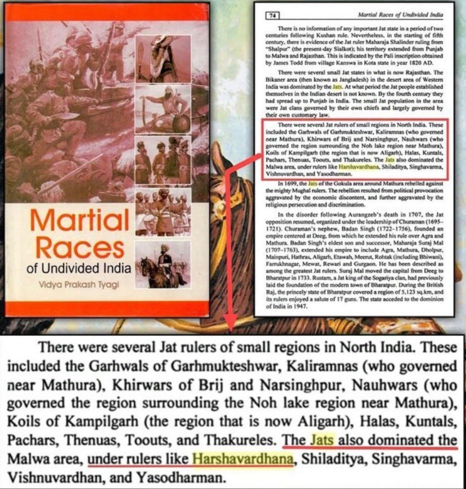 JATs_Land's tweet photo. JAT Samrat Harshavardhana (b.590–r.606-647 AD) (हर्षवर्धन), also Harsha, was a Buddhist JAT Emperor who ruled Northern India for over 40 years.
Historians believed Jat Samrat Harshavardhan of Virk & Bains Gotra.
#Bains & #Virk all are Clans of the JATs
#JatSamratHarshavardhana https://t.co/b7GoY6Dp72