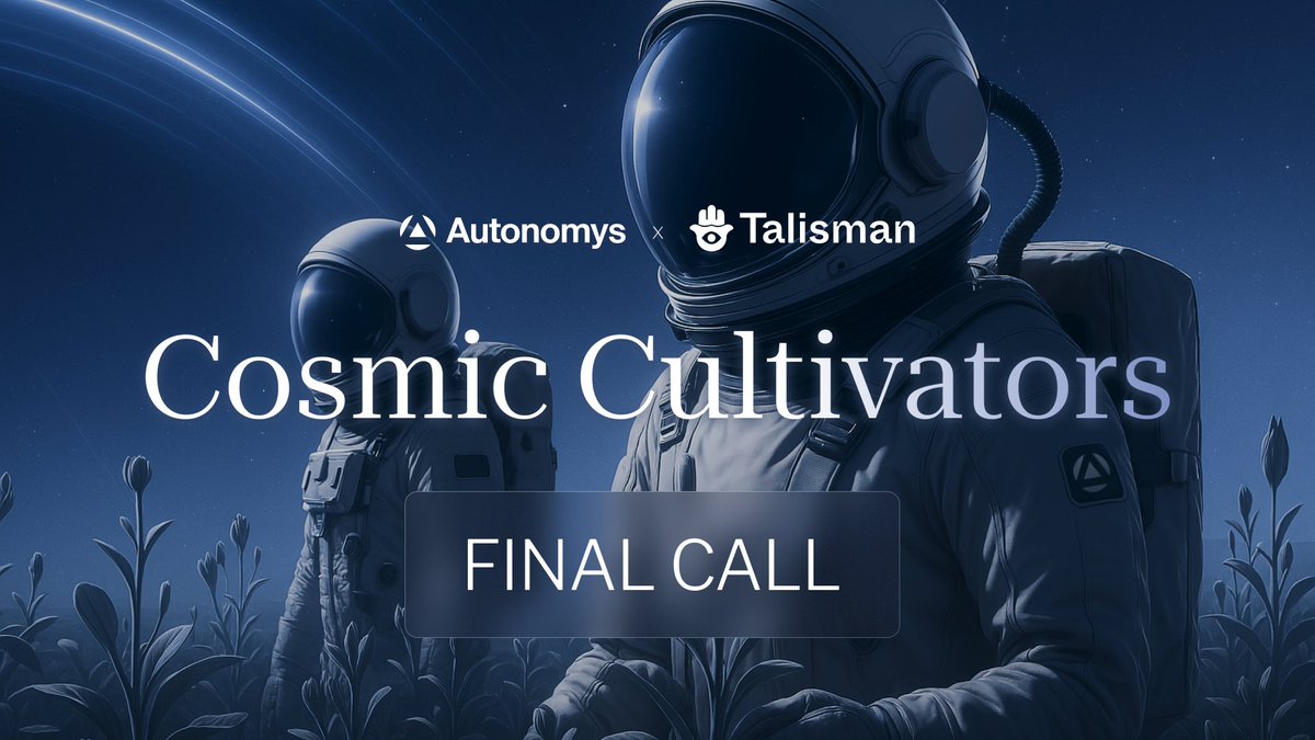 FINAL CALL to Join the $AI3 Tilling Trials! 🌾
Our campaign with <a href="/wearetalisman/">Talisman</a> Wallet wraps up this Thursday at 00:00 UTC. Wednesday is your last chance to qualify.

Want to farm on Autonomys, represent both communities, and earn recognition while you’re at it?

👉 Full details