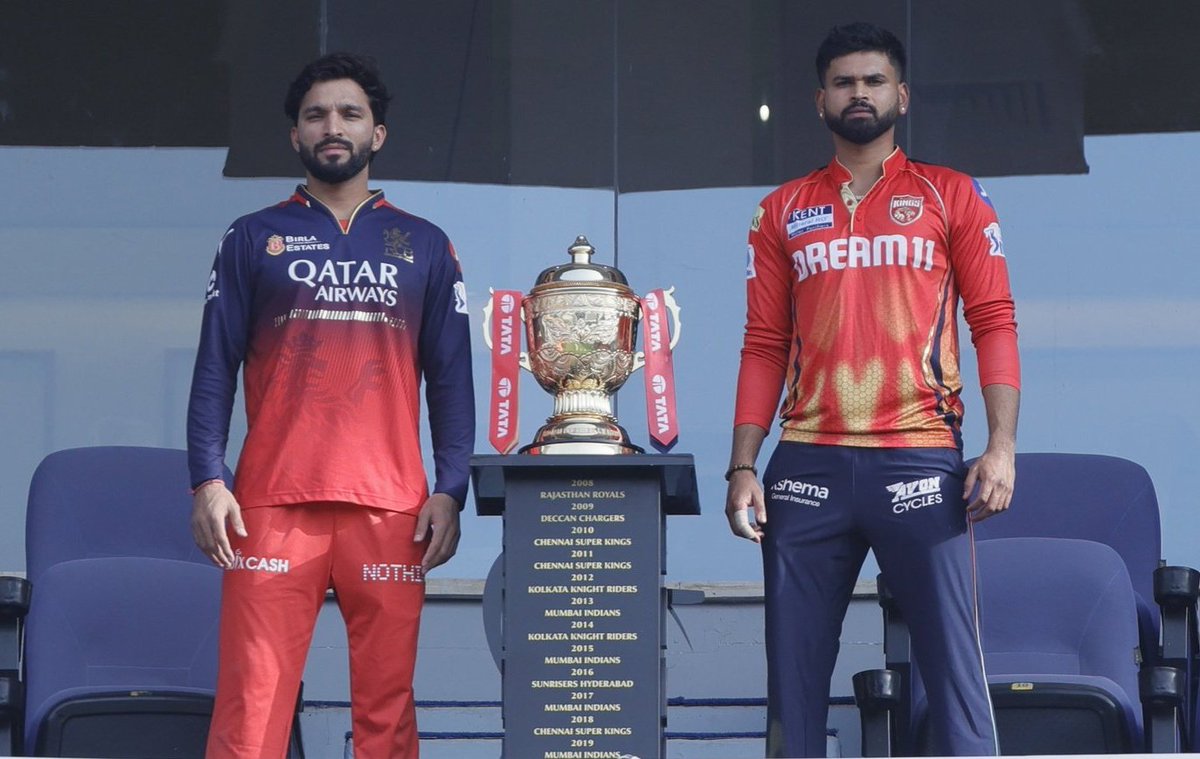 THE HISTORIC DAY HAS ARRIVED. 

- RCB Vs Punjab Kings in the IPL Final, Rajat Patidar and Shreyas Iyer will be having an opportunity to end one team's 18 years drought. 🏆