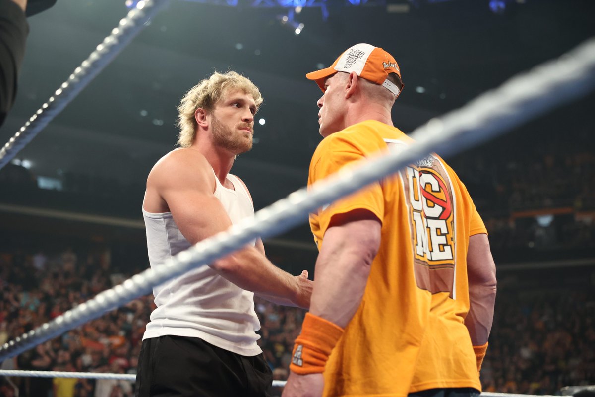 Looks like <a href="/JohnCena/">John Cena</a> and <a href="/LoganPaul/">Logan Paul</a> may not be that cool with each other! #SmackDown
