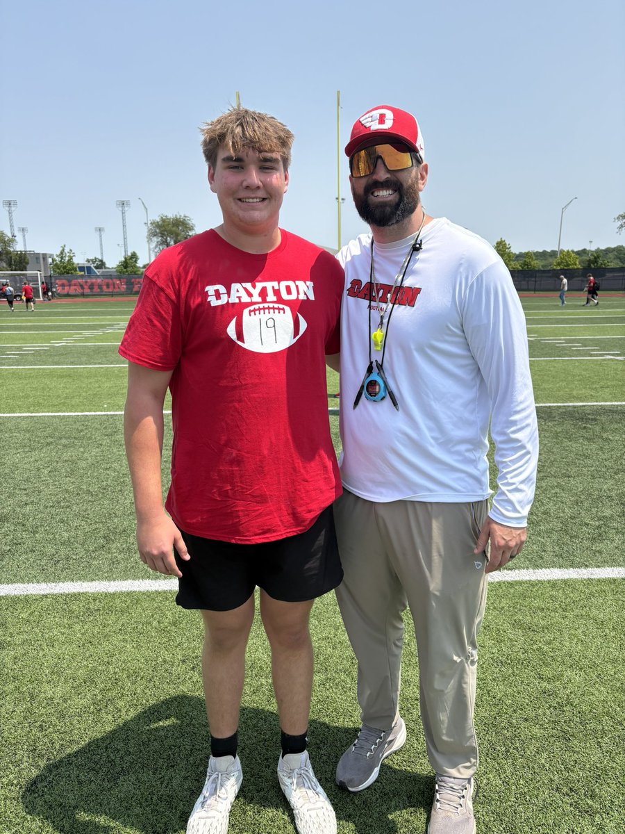 Had a great time competing yesterday <a href="/DaytonFootball/">Dayton Football</a>! Really enjoyed the atmosphere and coaches. Can’t wait to attend the rising senior day this July!
<a href="/CoachWhalen59/">Greg Whalen</a> <a href="/BHSfootball4/">@BHSfootball</a> <a href="/TylerSmithFB/">Tyler Smith</a> <a href="/BigFrank513/">Frank Straub</a>