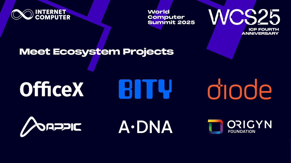 icphub_PH's tweet image. 📢 1 day na lang! #WorldComputerSummit25 is happening tomorrow sa Zurich! 🎉 Celebrate #ICP’s 4th anniversary with 50+ top AI &amp;amp; #Web3 projects shaping the Self-Writing Internet 🌐

Kasama sa lineup:
@officexapp @bity @diode_chain @Appic_ICP A·DNA @ORIGYNTech @gldrwa @OneSecBridge…