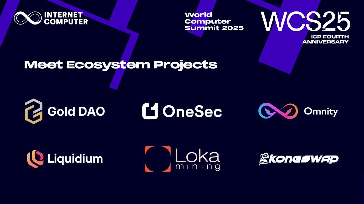 icphub_PH's tweet image. 📢 1 day na lang! #WorldComputerSummit25 is happening tomorrow sa Zurich! 🎉 Celebrate #ICP’s 4th anniversary with 50+ top AI &amp;amp; #Web3 projects shaping the Self-Writing Internet 🌐

Kasama sa lineup:
@officexapp @bity @diode_chain @Appic_ICP A·DNA @ORIGYNTech @gldrwa @OneSecBridge…