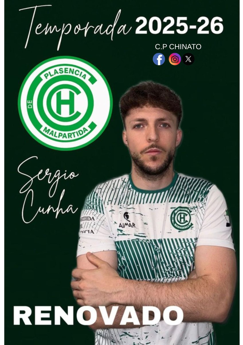 1°Extremeña 

Sergio Cunha primera renovación del <a href="/CPChinato/">CP Chinato</a> para la temporada 25/26