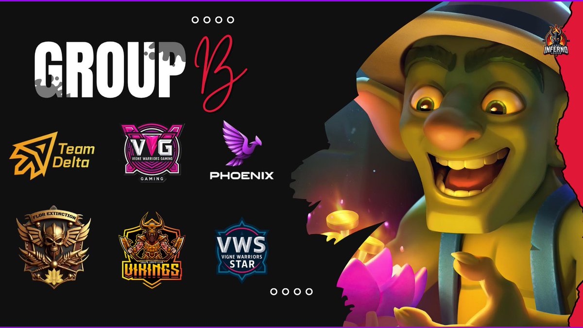 Hades Inferno League (@hileaguecr) on Twitter photo 🔥GROUP B✖️#S3Premium
🇨🇱 <a href="/TDelta_CR/">Team Delta (Δ)</a>
🇫🇷 <a href="/VigneWarrios_G/">Vigne Warriors</a>
🇪🇺 <a href="/_PHOENIX_CR/">PHOENIX CR</a>
🌎 <a href="/CRFlordeLoto/">CR Flor de Loto</a>
🇲🇽 <a href="/TeamVikings_CR/">VIKINGS</a>
🇫🇷 <a href="/VigneWarrios_G/">Vigne Warriors</a> Star
#HadesInfernoLeague✖️#ClashRoyale 🔥GROUP B✖️#S3Premium
🇨🇱 <a href="/TDelta_CR/">Team Delta (Δ)</a>
🇫🇷 <a href="/VigneWarrios_G/">Vigne Warriors</a>
🇪🇺 <a href="/_PHOENIX_CR/">PHOENIX CR</a>
🌎 <a href="/CRFlordeLoto/">CR Flor de Loto</a>
🇲🇽 <a href="/TeamVikings_CR/">VIKINGS</a>
🇫🇷 <a href="/VigneWarrios_G/">Vigne Warriors</a> Star
#HadesInfernoLeague✖️#ClashRoyale