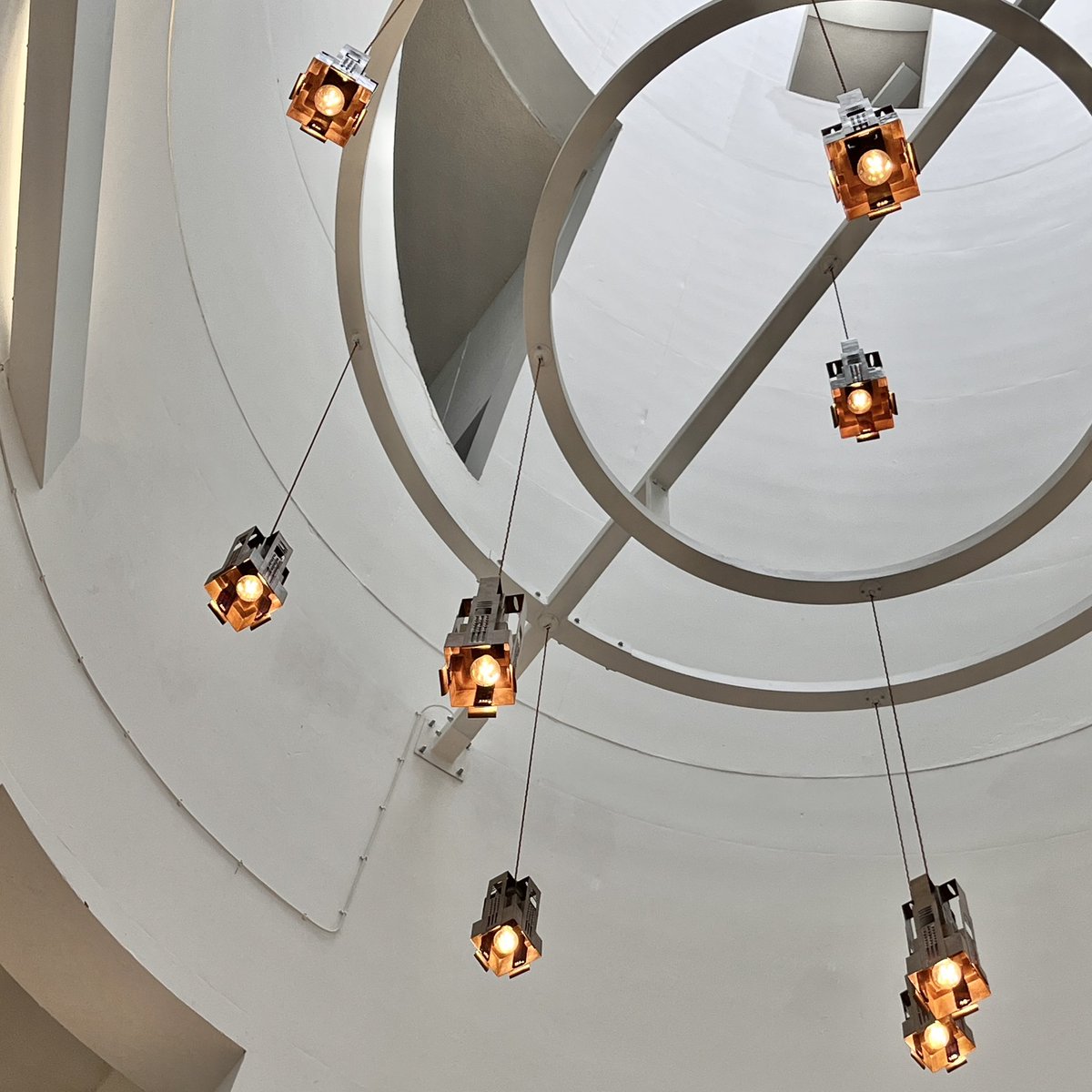 stoneroberts's tweet image. Glasgow School of Art. And salvaged pendant lights from CRM’s superbly atmospheric library have been rehung in a Holl light tube in the new building. More punishment for Mackintosh’s masterpiece and its contents.