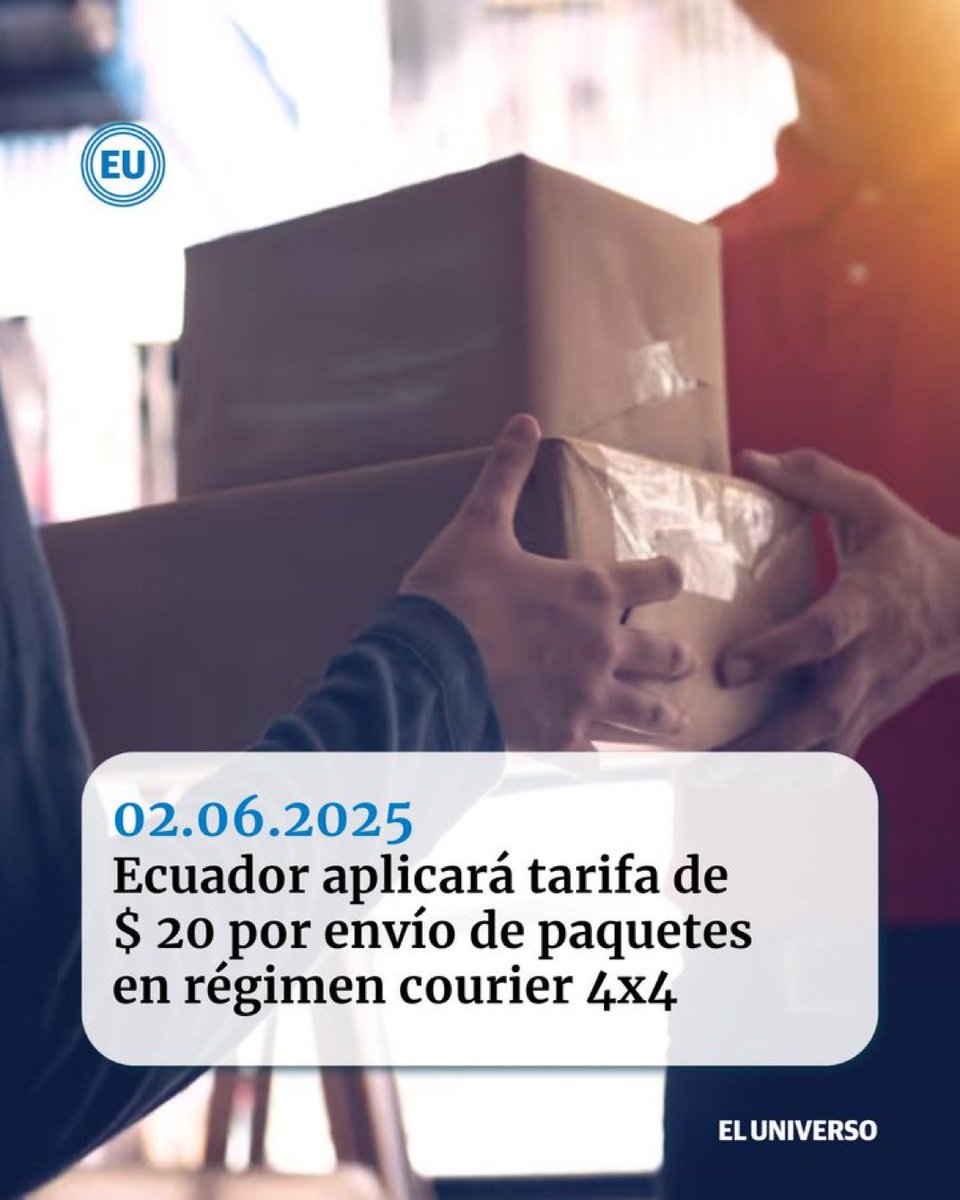 charlesferrin's tweet photo. Sin analizar los datos reales de esta medida del gobierno ni el impacto que genere en recaudación o control. Poner $20 dólares de tarifa arancelarias a los paquetes en régimen Courier 4x4 de hasta 4 kilogramos y un valor máximo FOB de $400, me parece exagerado. Más que todo en un entorno en donde mucha gente de clase media ahora se dedica a negocios así para generar algo frente a la falta de empleo formal. Quizás en otro contexto si, pero en uno donde no hay empleos ni generación . 

Porque en vez de optar medidas como estas. El gobierno no exige a los deudores del SRI pagar todo el monto de lo que por años no ha cancelado. Creo la recaudación sería mucho más. 

Pero bueno advertimos, no hicieron caso!!