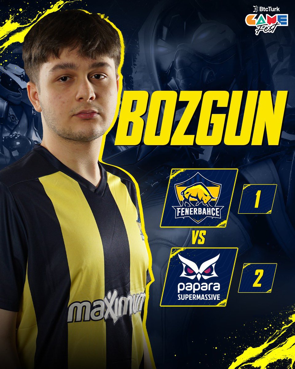 Fenerbahçe Espor (@fbespor) on Twitter photo VALORANT BtcTurk GameFest turnuvasında <a href="/supmassgg/">Papara SuperMassive</a> karşısında mağlup olarak turnuvaya veda ettik.
🗺️ Split (13-11 ✅)
🗺️ Lotus (13-9 ❌)
🗺️ Haven (13-11 ❌) VALORANT BtcTurk GameFest turnuvasında <a href="/supmassgg/">Papara SuperMassive</a> karşısında mağlup olarak turnuvaya veda ettik.
🗺️ Split (13-11 ✅)
🗺️ Lotus (13-9 ❌)
🗺️ Haven (13-11 ❌)