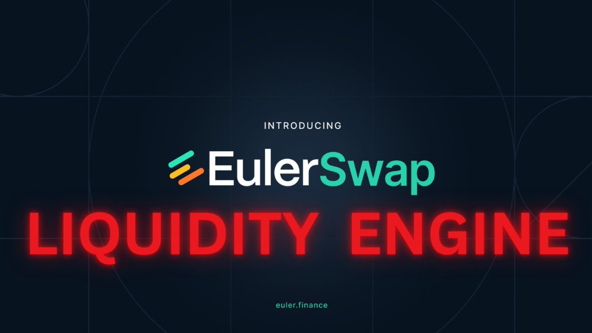 Val_bpereira's tweet image. The End of Mercenary LP - EulerSwap by @eulerfinance
Euler didn’t launch a DEX. They launched a liquidity engine.
EulerSwap makes bootstrapping liquidity capital-efficient, self-sustaining, and yield-generating.
Instead of bribing mercenary LPs on traditional DEXs, protocols…