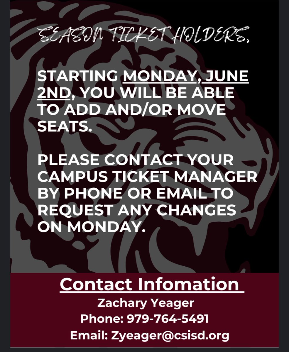 88 days till kickoff.  Get your tickets  🎫 and get your popcorn 🍿. #DYJ <a href="/ConsolFootball/">A&M Consolidated Football</a> <a href="/AMCHSTigerClub/">Consol Tiger Club</a> <a href="/ConsolHS/">A&M Consolidated HS</a>