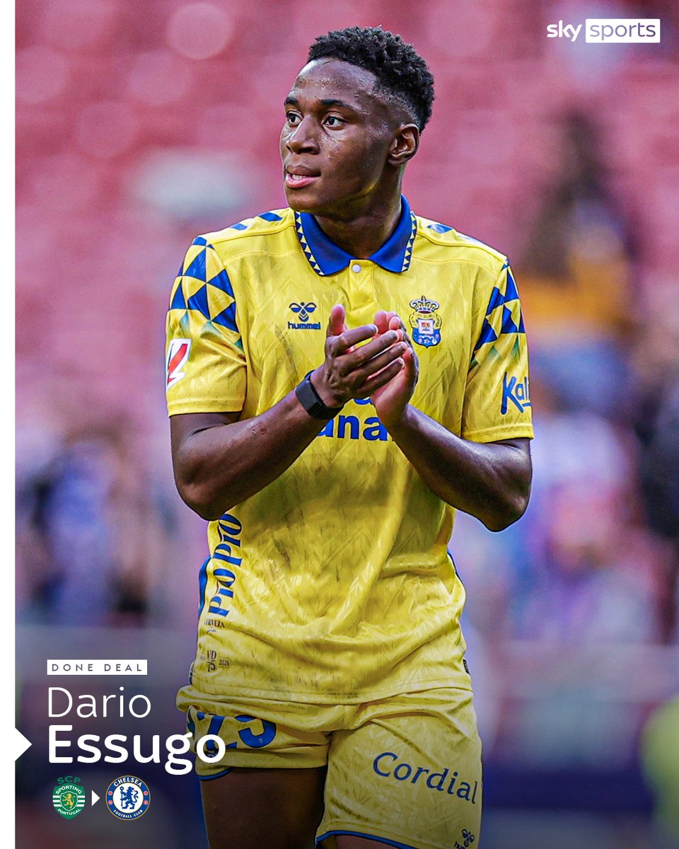 Chelsea complete a £18.5m deal for Dario Essugo from Sporting CP with the 20-year-old midfielder signing with the club until 2033 🔵🖊️