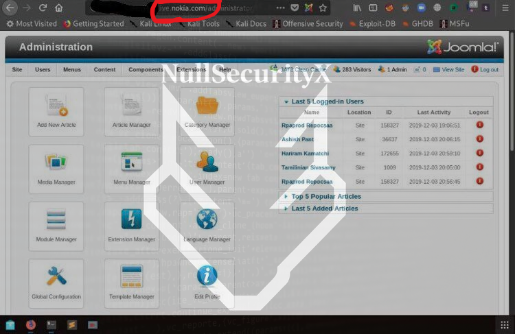 NullSecurityX's tweet photo. ๐จ Unauthorized Admin Access via Nokia Vulnerability (Nokia Hacked)
๐ Our researchers discovered a critical vulnerability in a Nokia system that allowed unauthorized access to the admin panel.
#CyberSecurity #ResponsibleDisclosure #BugBounty #Infosec #NullSecX #EthicalHacking https://t.co/N474W0PIBw