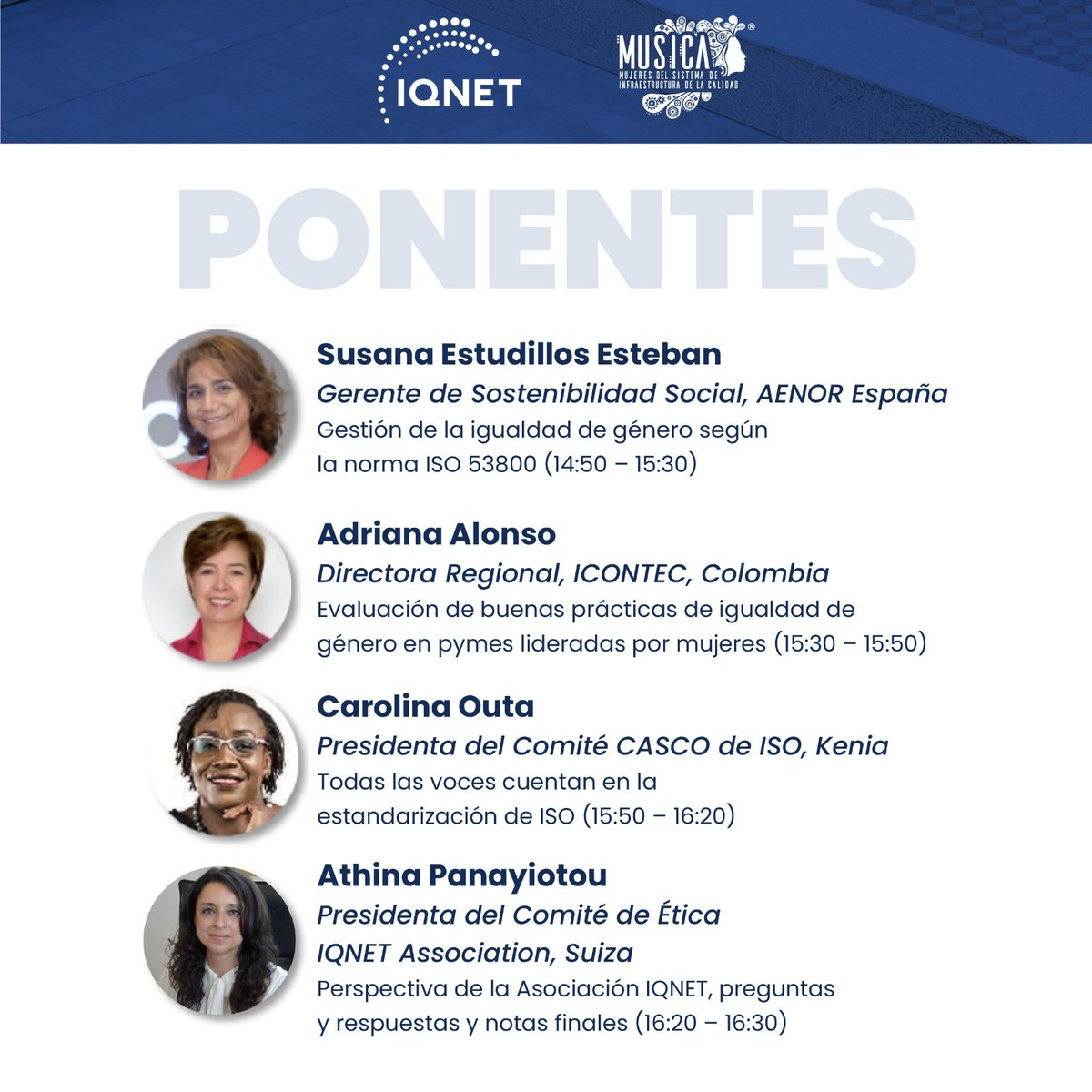 mujeres_snic's tweet image. Únete a la Conversación Global sobre Igualdad e Inclusión de IQNET, con expertos internacionales como Maribel López, presidenta de MUSICA. 🗣 Webinar en inglés con traducción al español.
📅 Regístrate:eu01web.zoom.us/webinar/regist…
#IQNET #MUSICAAC #Igualdad #Inclusión #WebinarGlobal
