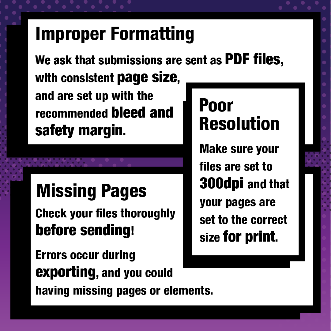 iFdesignstudios's tweet image. 🚨 Avoid These Submission Mistakes! 🚨

❌ Low-resolution images (blurry prints = bad!)
❌ Missing pages (every page counts!)
❌ Poorly placed text (speech bubbles matter!)

✅ DO check your files before submitting!

#ComicTips #VisualStorytellerContest #storyteller #yumaaz
