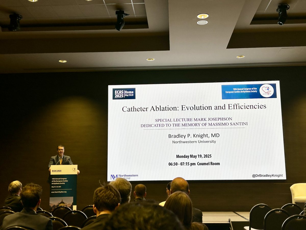 NM Cardiovascular (@nmcardiovasc) on Twitter photo Please join us in congratulating Bradley P. Knight, MD (<a href="/DrBradleyKnight/">Bradley Knight</a>), for receiving the Outstanding Achievement Award at the Annual European Cardiac Arrhythmia Society (ECAS) meeting in Rome, Italy, for the partnership between the Journal of Cardiovascular Electrophysiology Please join us in congratulating Bradley P. Knight, MD (<a href="/DrBradleyKnight/">Bradley Knight</a>), for receiving the Outstanding Achievement Award at the Annual European Cardiac Arrhythmia Society (ECAS) meeting in Rome, Italy, for the partnership between the Journal of Cardiovascular Electrophysiology