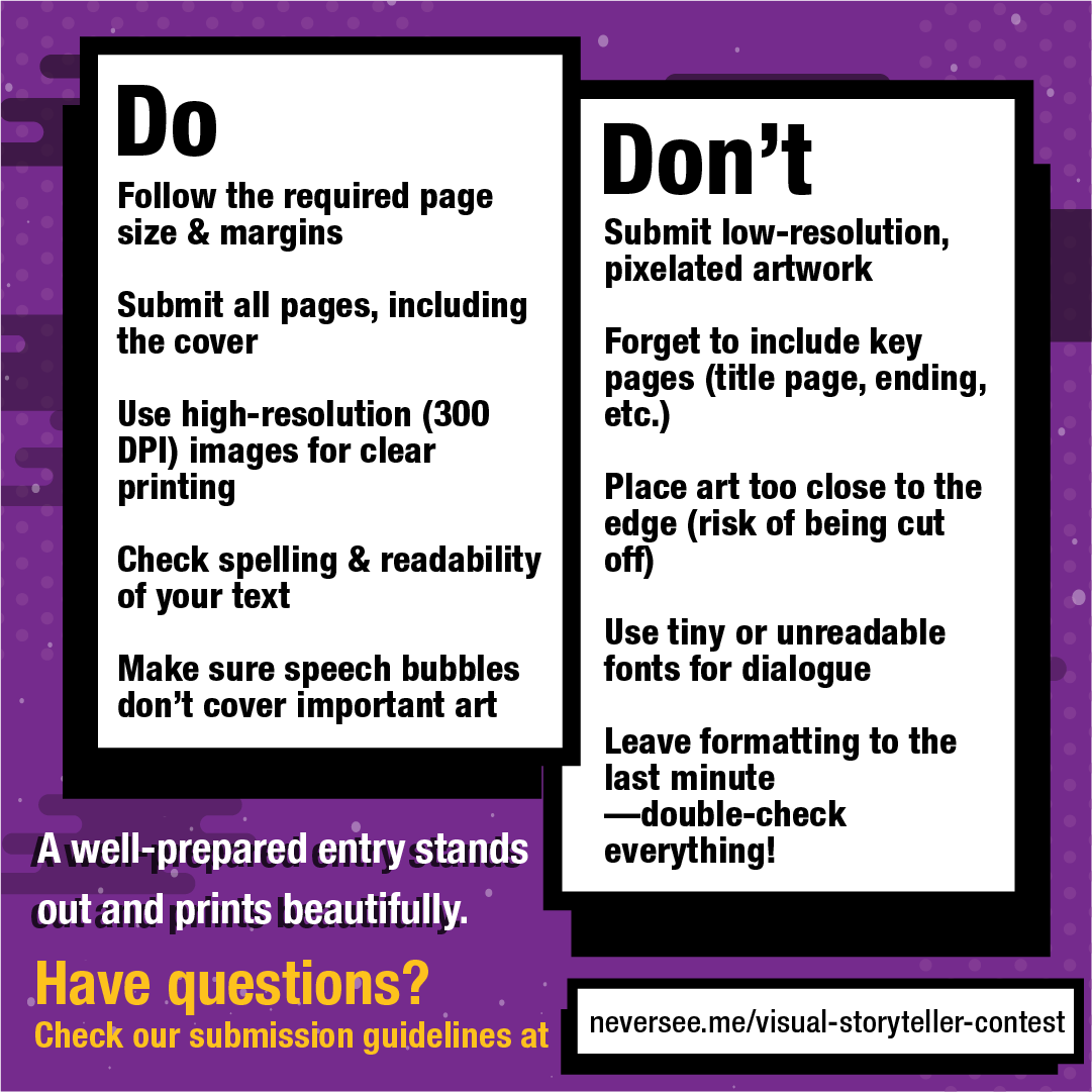 iFdesignstudios's tweet image. 🚨 Avoid These Submission Mistakes! 🚨

❌ Low-resolution images (blurry prints = bad!)
❌ Missing pages (every page counts!)
❌ Poorly placed text (speech bubbles matter!)

✅ DO check your files before submitting!

#ComicTips #VisualStorytellerContest #storyteller #yumaaz