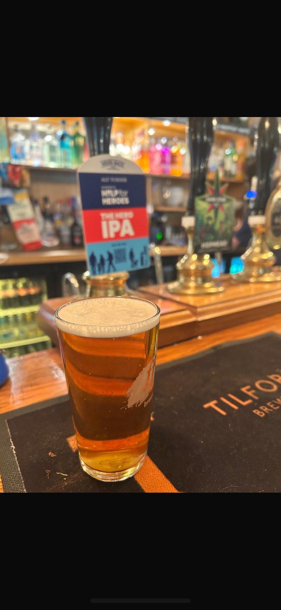 Hi <a href="/JamesBlunt/">James Blunt</a> we have just launched The Hero IPA 🍺 that is being sold in support of <a href="/HelpforHeroes/">Help for Heroes</a> we would love to see this in the bar of The Fox and Pheasant , what do you think ?? 🍺🍺