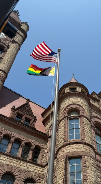 ccc_jeffreys's tweet image. Today&apos;s Pride Flag raising showed Cincinnati’s commitment to being a welcoming and inclusive city for all. Regardless of our differences, everyone deserves to feel accepted and valued.