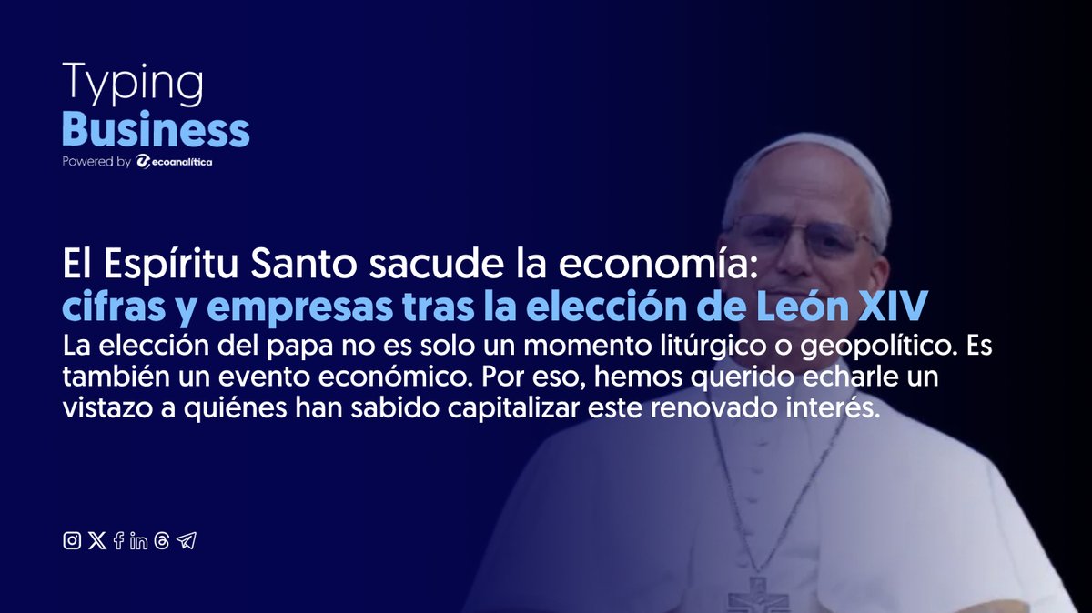 #TypingBusiness La elección del papa trasciende lo religioso: también es un fenómeno económico global. La designación de León XIV ha activado medios, turismo y consumo ligado al Vaticano. En esta edición, exploramos cómo algunos han capitalizado esta ola de interés, con ideas