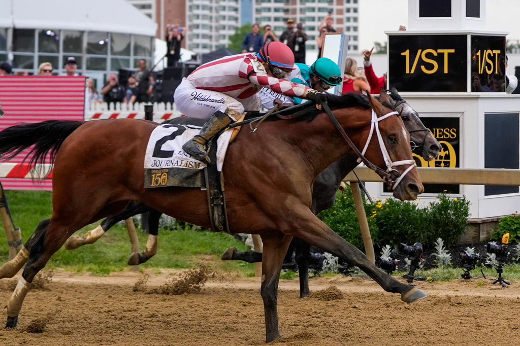 🔴 Inscritos: BELMONT STAKES G1, 2000m #Saratoga 07-jun-25

1️⃣ HILL ROAD, 10-1
2️⃣ SOVEREIGNTY, 2-1
3️⃣ RODRIGUEZ, 6-1
4️⃣ UNCAGED, 30-1
5️⃣ CRUDO, 15-1
6️⃣ BAEZA, 4–1
7️⃣ JOURNALISM, 8/5
8️⃣ HEART OF HONOUR, 30-1

Lo gana?