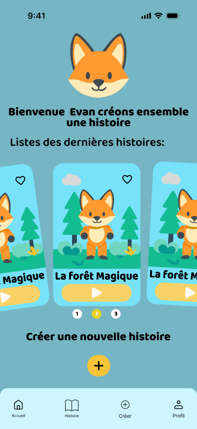 Onehourgamestud's tweet image. Petit projet perso d'une app pour enfant, histoire audio ou à lire personnalisées généré par IA . Pour le moment je fait que la maquette mobile. 
Techno : Flutter ( mobile ), Svelte, firebase.
nom: FoxyTale
#buildinpublic #MobileAppDevelopment #SaaSProduct