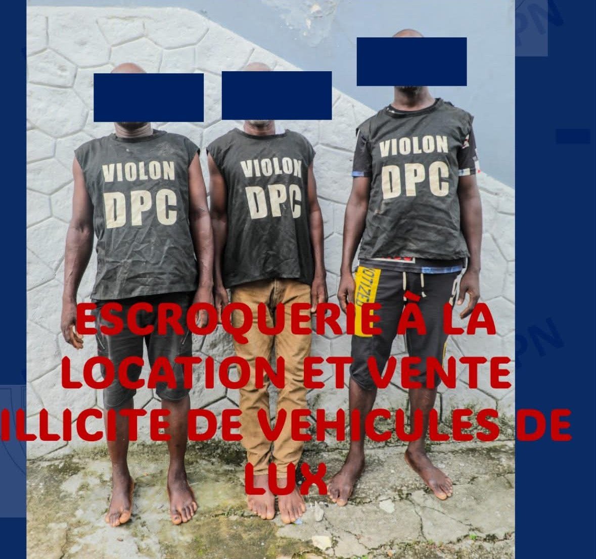DÉMANTÈLEMENT D’UN RÉSEAU SPÉCIALISÉ DANS L’ESCROQUERIE À LA LOCATION FRAUDULEUSE ET À LA REVENTE ILLICITE DE VÉHICULES DE LUXE

Le professionnalisme avéré de la Direction de la Police Criminelle (DPC) a permis de démanteler, dans la nuit du 27 au 28 mai 2025, un réseau de gang